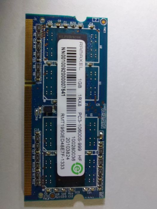 Оперативная память ddr3 RAMAXEL 1Gb для ноута