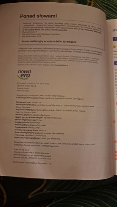 Ponad słowami 1  język polski