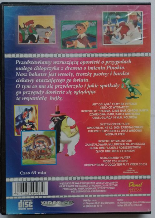 Pinokio film animowany VCD
