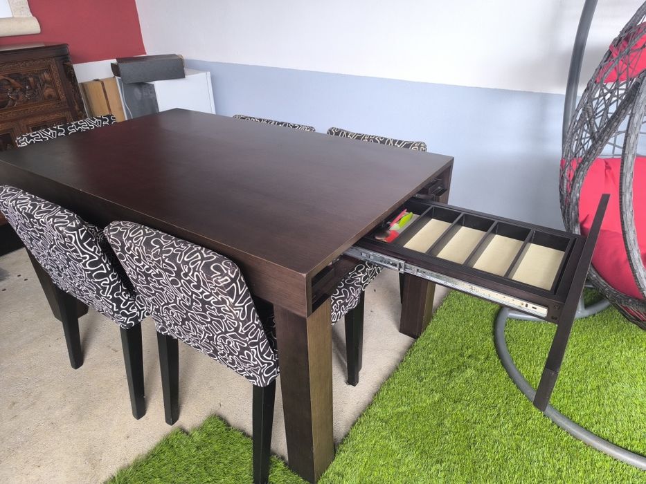 Mesa Madeira maciça extensível