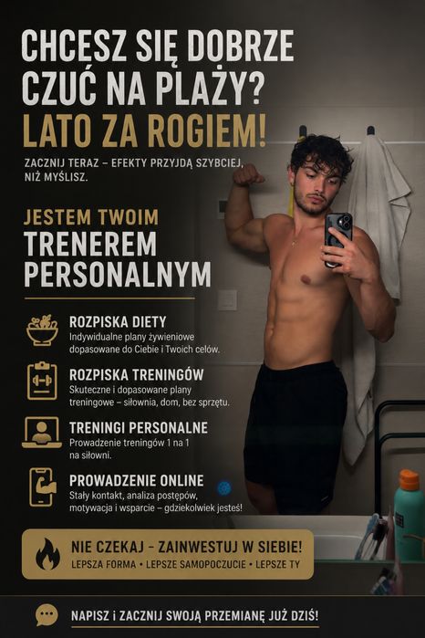 Trener Personalny / Rozpiska diety / planu treningowego / prowadzenie online