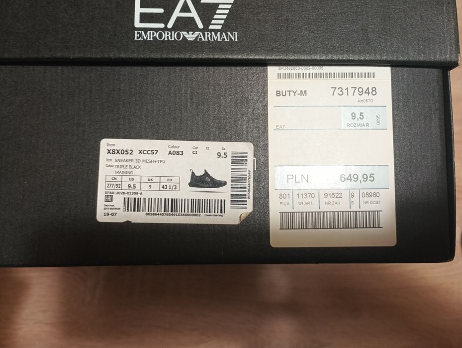 Buty Emporio Armani Męskie Oryginalne Stan Idealny  Cena Tylko 119zl