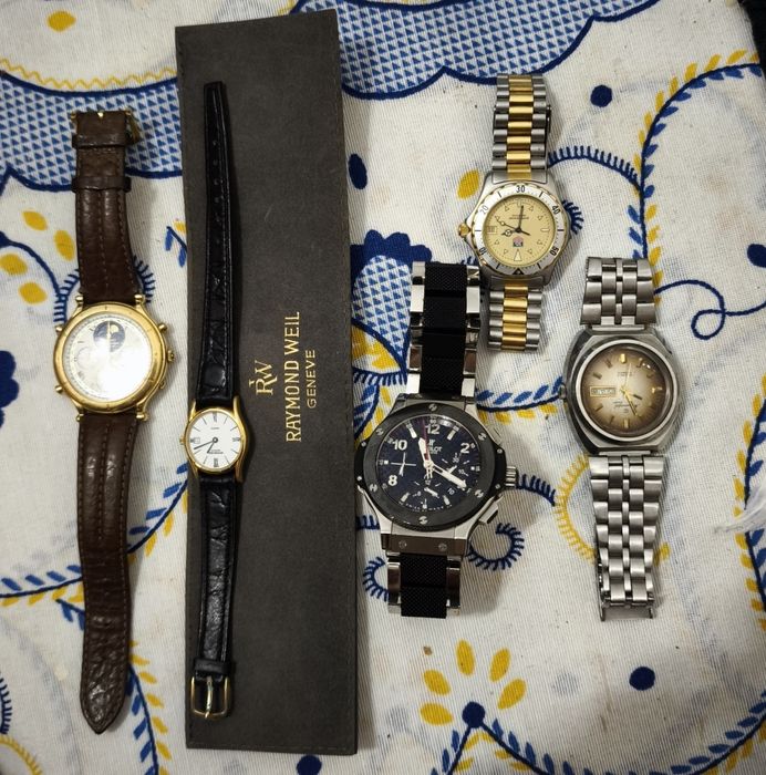 Lote 5 relógios pulso