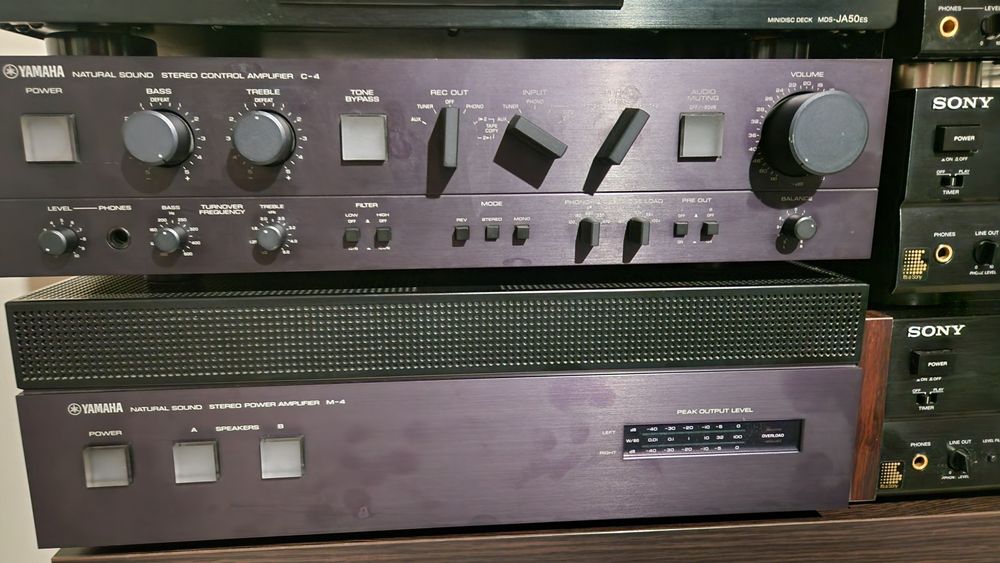 Yamaha C-4 Yamaha M-4 końcówka mocy M4 Przedwzmacniacz  C4