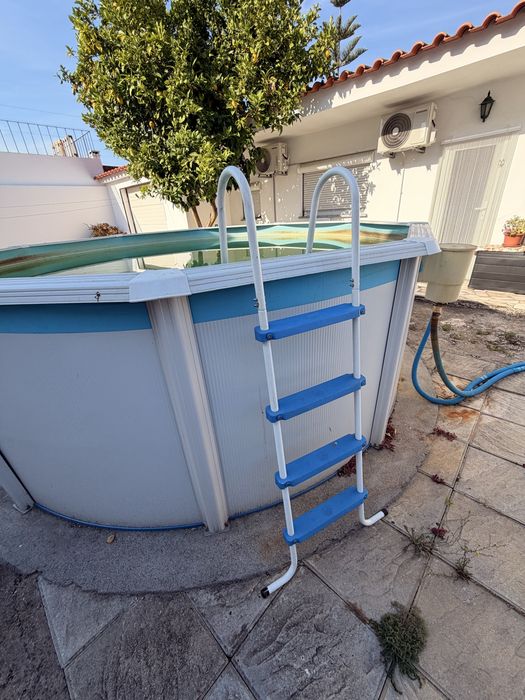 Piscina Elevada de Aço Galvanizado Octogonal com Escada e Filtro