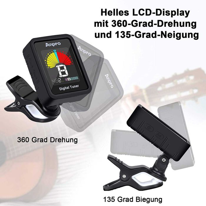 Palhetas e Anpro Guitar Tuner Guitar Picks Kit Guitar c display