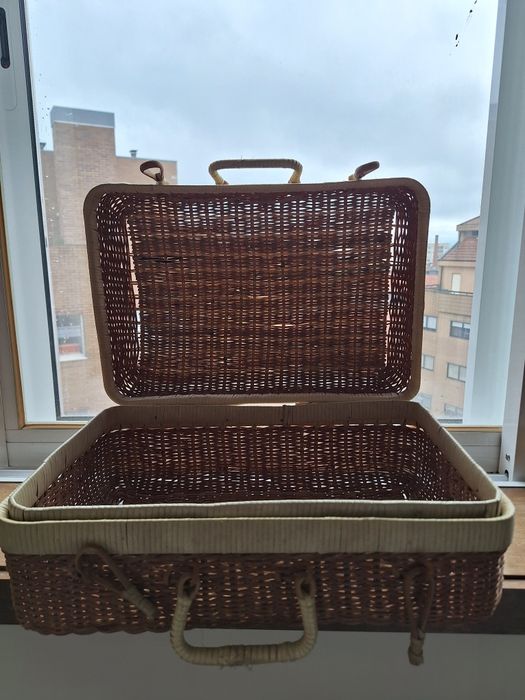 Cesta de verga vintage