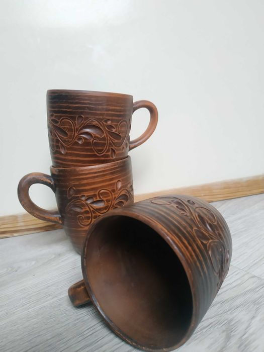 Набор для вина, компота,/ Чашки с красной глины