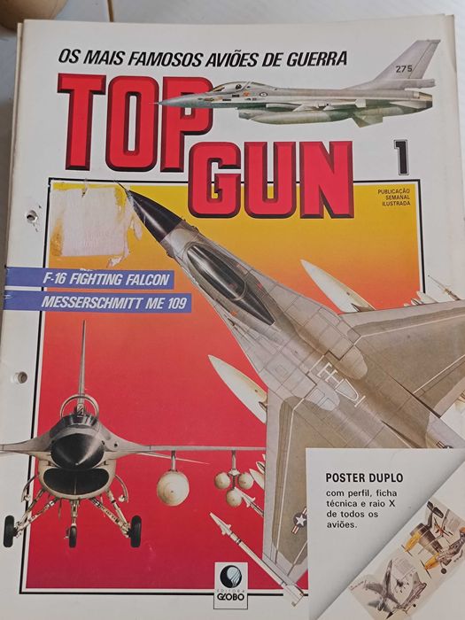 Coleção de Revistas Top Gun os mais famosos aviões de guerra