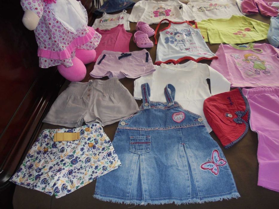 lote de roupa de menina bebé a boneca cor de rosa