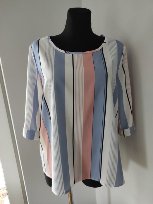 Elegancka bluzka damska rękaw 3/4 rozmiar 42 XL