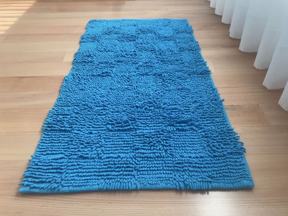Conjunto de 3 tapetes azuis Hand Woven Durry