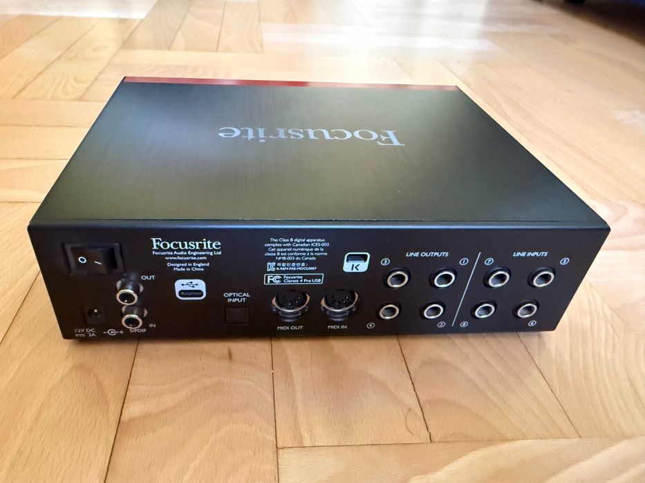 Focusrite Clarett 4Pre – interfejs audio USB / stan bardzo dobry