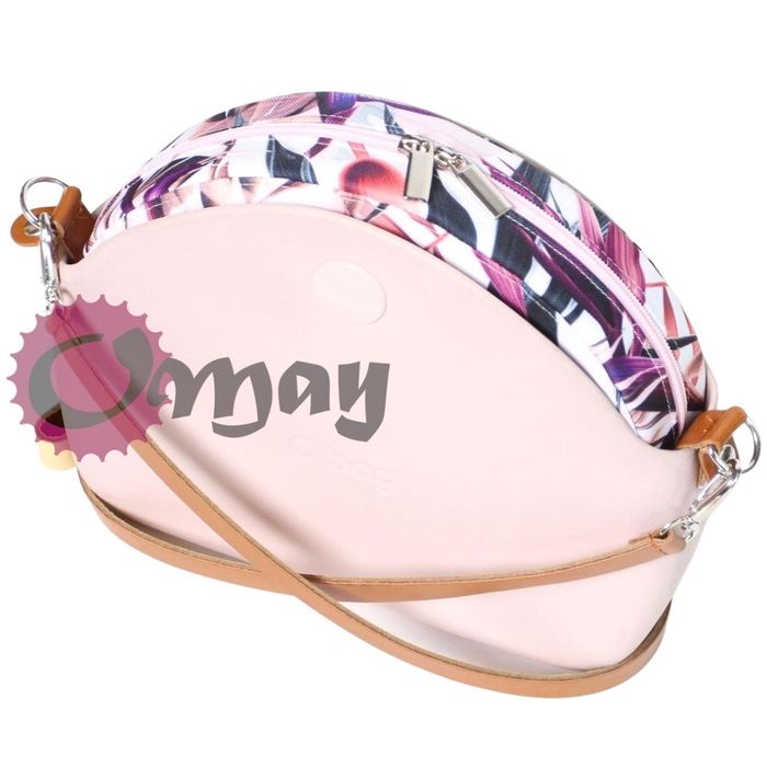 organizer OBAG MOON LIGHT kwiaty pudrowy róż 2 kieszenie wkład OMAY