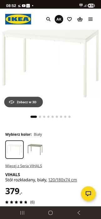 Stół rozkładany  ikea