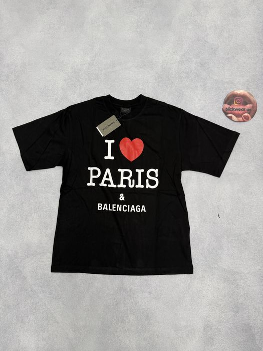 футболка Balenciaga I love Paris Tee S M L