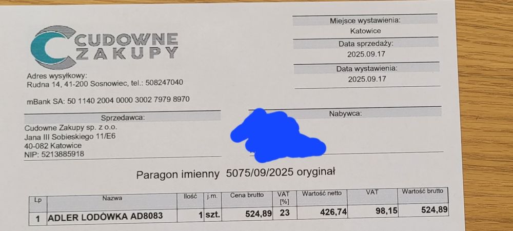 NOWA lodówka do wina Adler