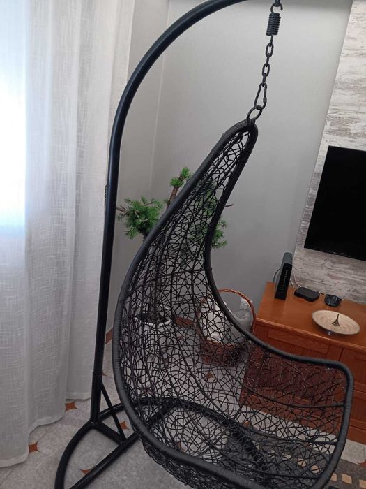 Cadeirão Baloiço Em Rattan