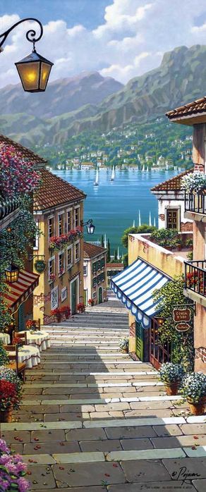 Фотообои  Komar 2-086 Bellagio Village (Unilith 2086 Bellagio Village)