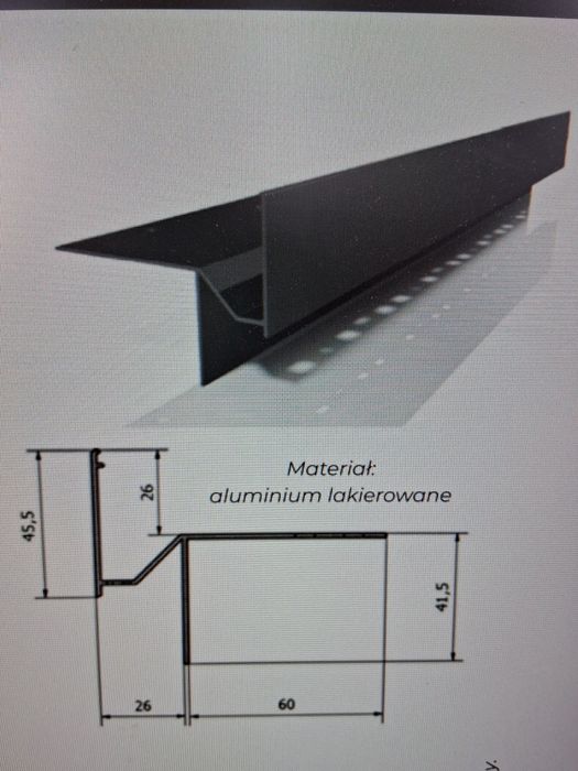 Profil w60 W 60 system wentylowany taras balkon posadzka listwa montaż