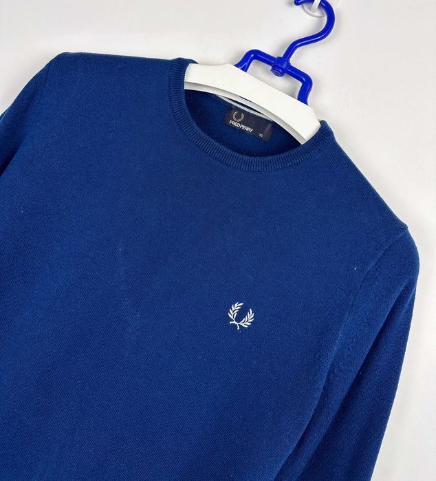 Sweter wełniany FRED PERRY casual chabrowy S