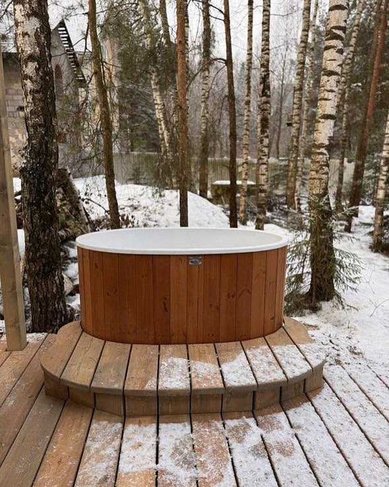 Balia ogrodowa dla 1-2 osób z piecem i bez podgrzewania Jacuzzi beczka