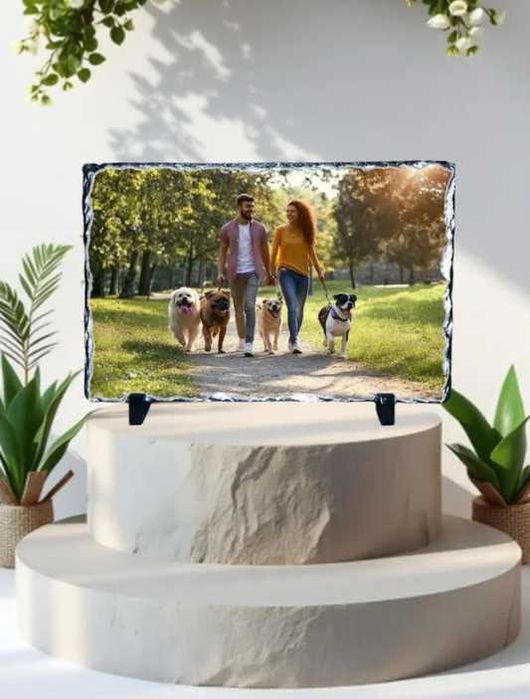 Foto em pedra xisto personalizada