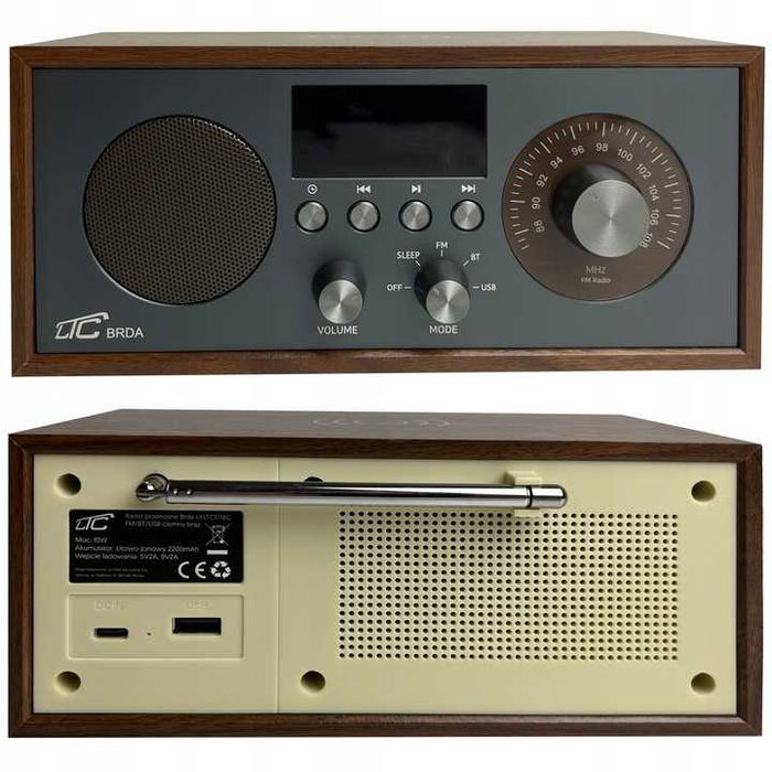 Radio Kuchenne biurkowe BLUETOOTH akumulator ładowarka indukcyjna