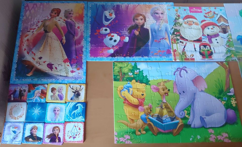 Продам комплект качественных детских пазлов различной тематики и фирм