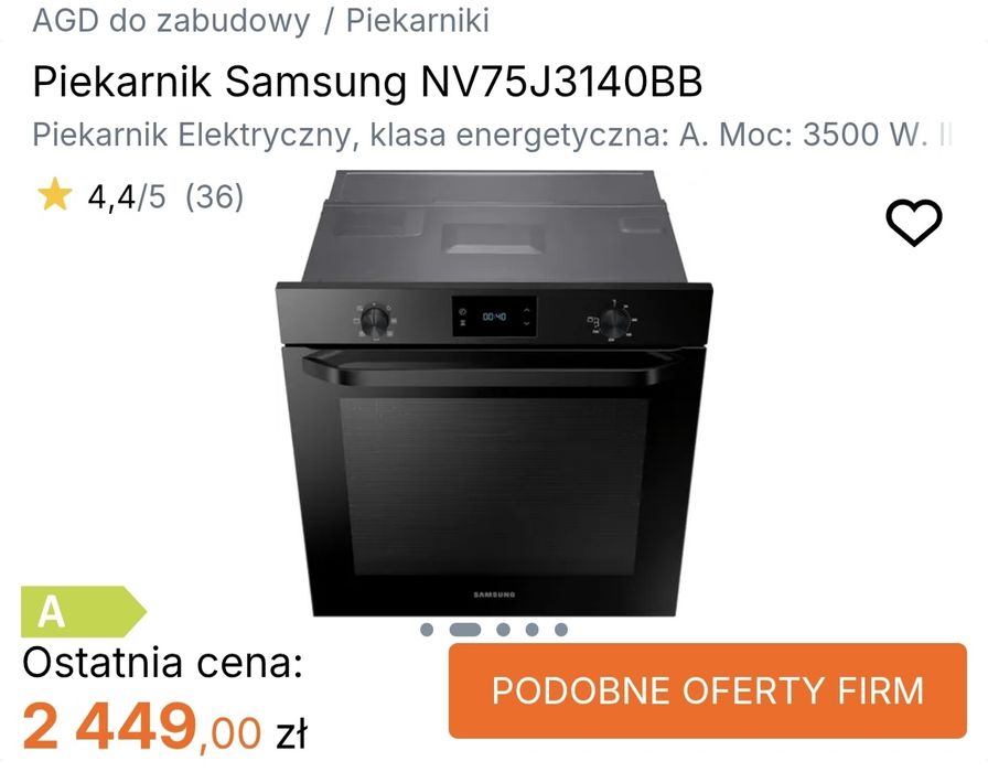 *OKAZJA* Piekarnik Samsung do zabudowy elektryczny SPRAWY 60cm MOCNY