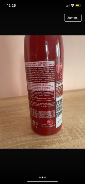 Perfecta Bubble Tea zel pod prysznic wild cherry zielona herbata