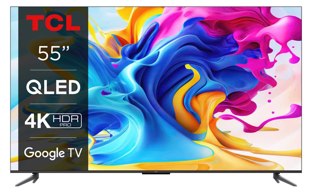 Telewizor QLED 55" TCL 55C645 4K Google WiFi HDMI 2.1 Nowy Gwarancja