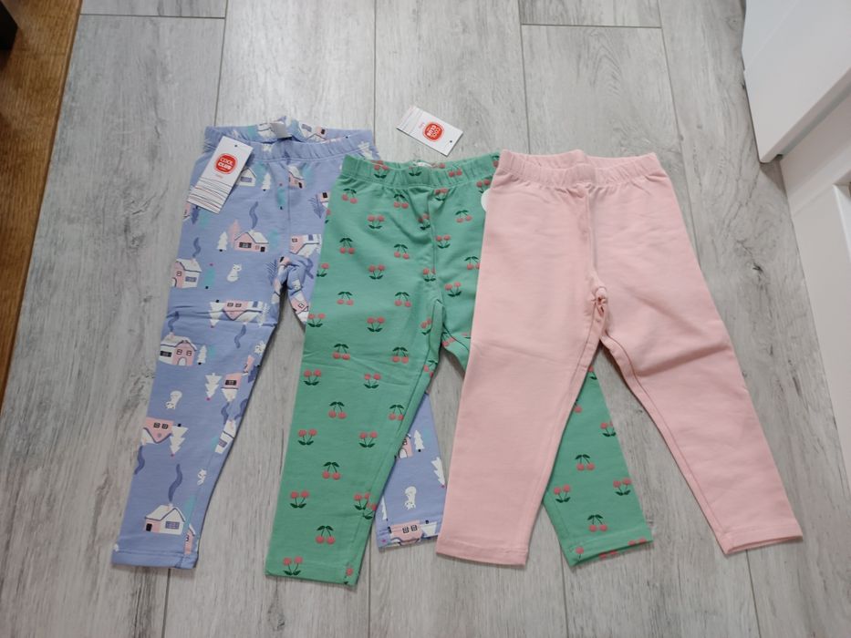 Nowy 3pak ciepłe spodnie getry legginsy 92 cool club