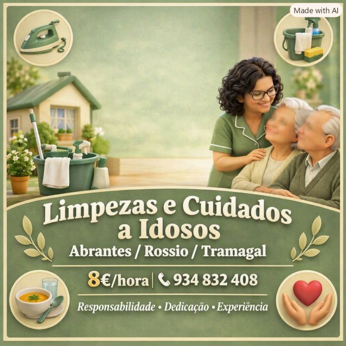 Ofereço me para serviços domésticos e cuidar de idosos