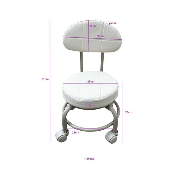 Banco para Pedicure com 26 CM de Altura