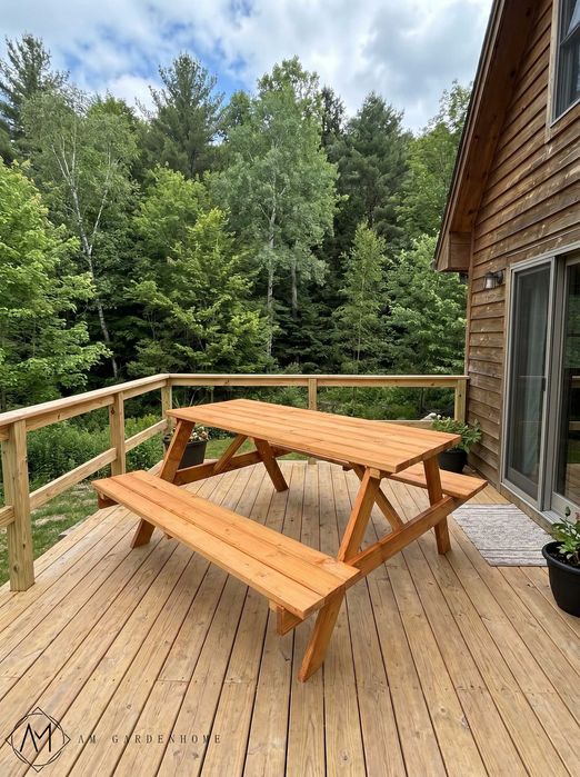 Meble Ogrodowe Zintegrowany zestaw CHILLOUT STÓŁ + 2 ŁAWKI 150/170cm