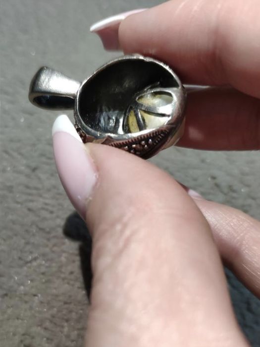 Срібний вишуканий вінтажний кулон з марказитами