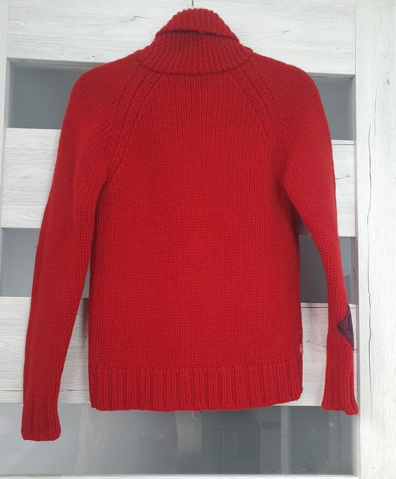 Sweter kradigan wełniany Levi's wiśniowy/czerwony M