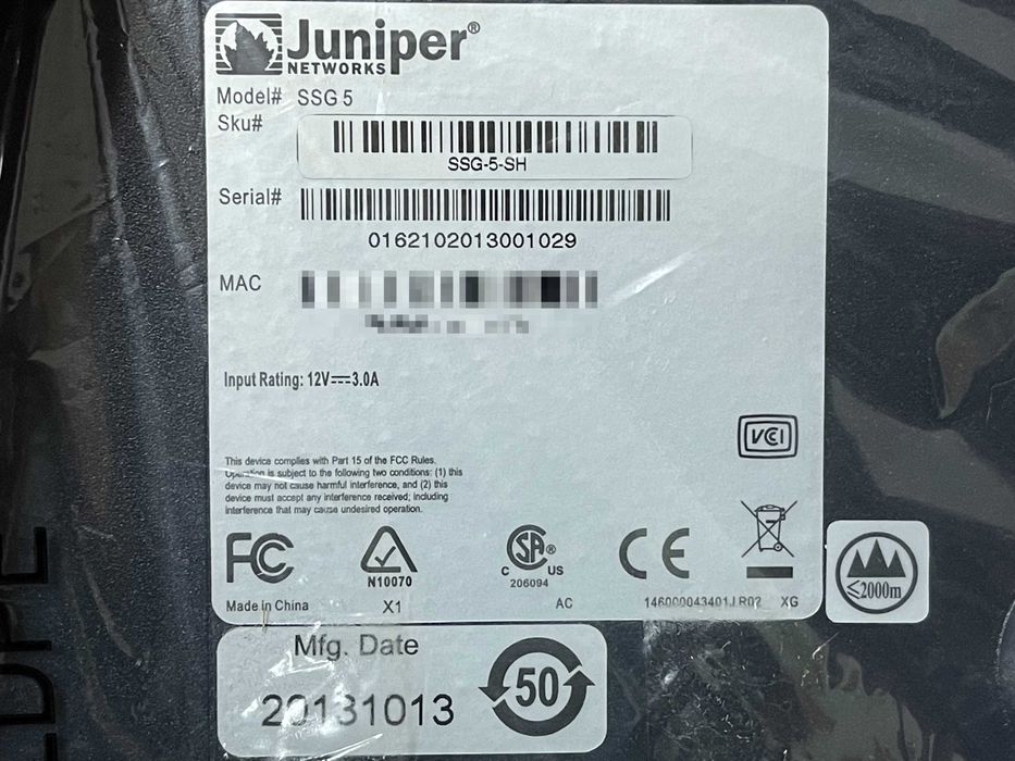 Межсетевой экран Juniper SSG-5-SH