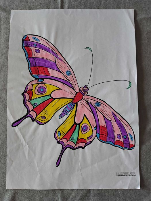 Kolorowy Motyl - praca młodej artystki, wsparcie dziecięcej pasji