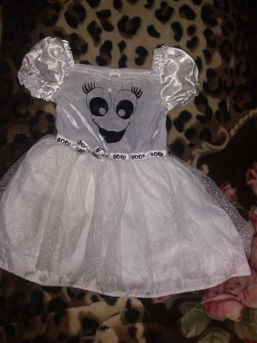 Праздничное новогоднее белое платье детское