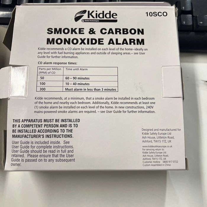 Kidde detector de fumo e dióxido de carbono\ novos