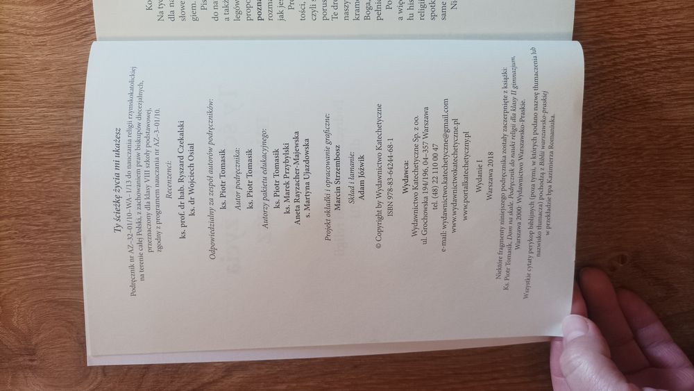 Ty ścieżkę życia mi ukażesz, Religia klasa 8, VIII