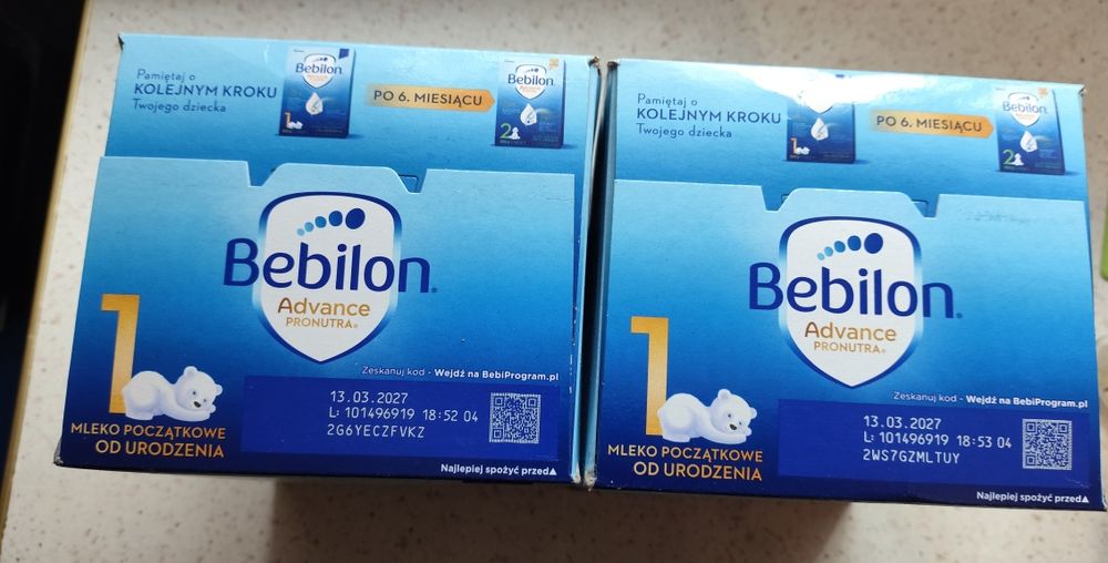 Mleko Bebilon advance pronutra 1(2 kartony po 1000 gram)+gratis.