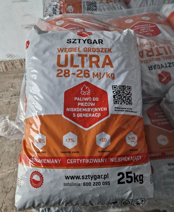 Węgiel Groszek Sztygar Ultra 28MJ Promocja