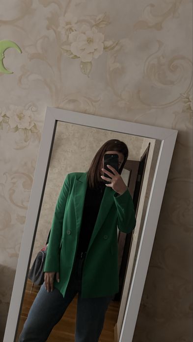 Піджак  жіночий зелений One by one