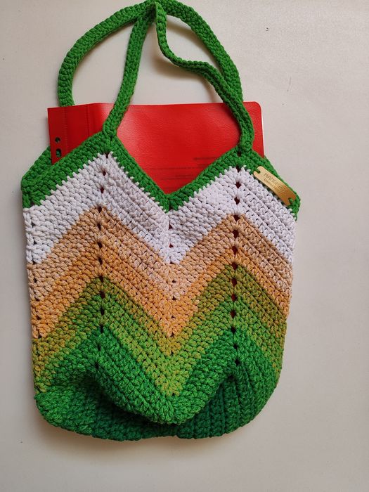 Tulipan torba siatka shopperka ze sznurka ombre