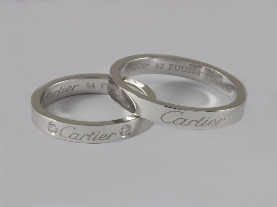 Кольцо из платины пробы Pt950 в стиле Cartier
