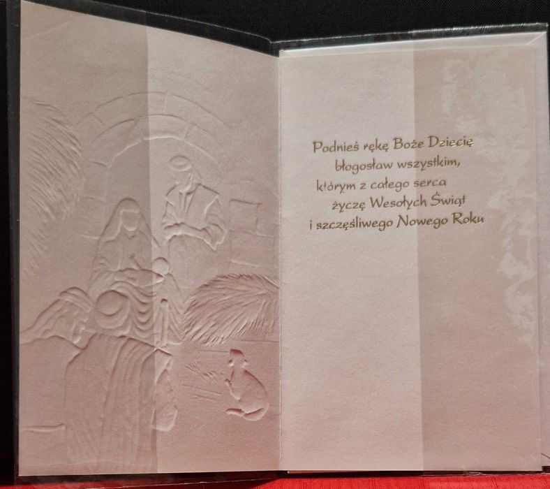 Kartki świąteczne z życzeniami i kopertami - zestaw 5 sztuk 19 x 12 cm