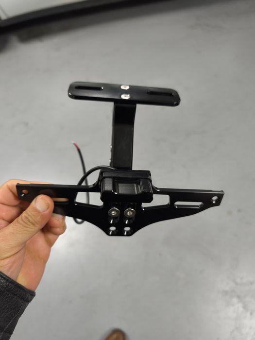 Suporte de matrícula universal moto com luz Led